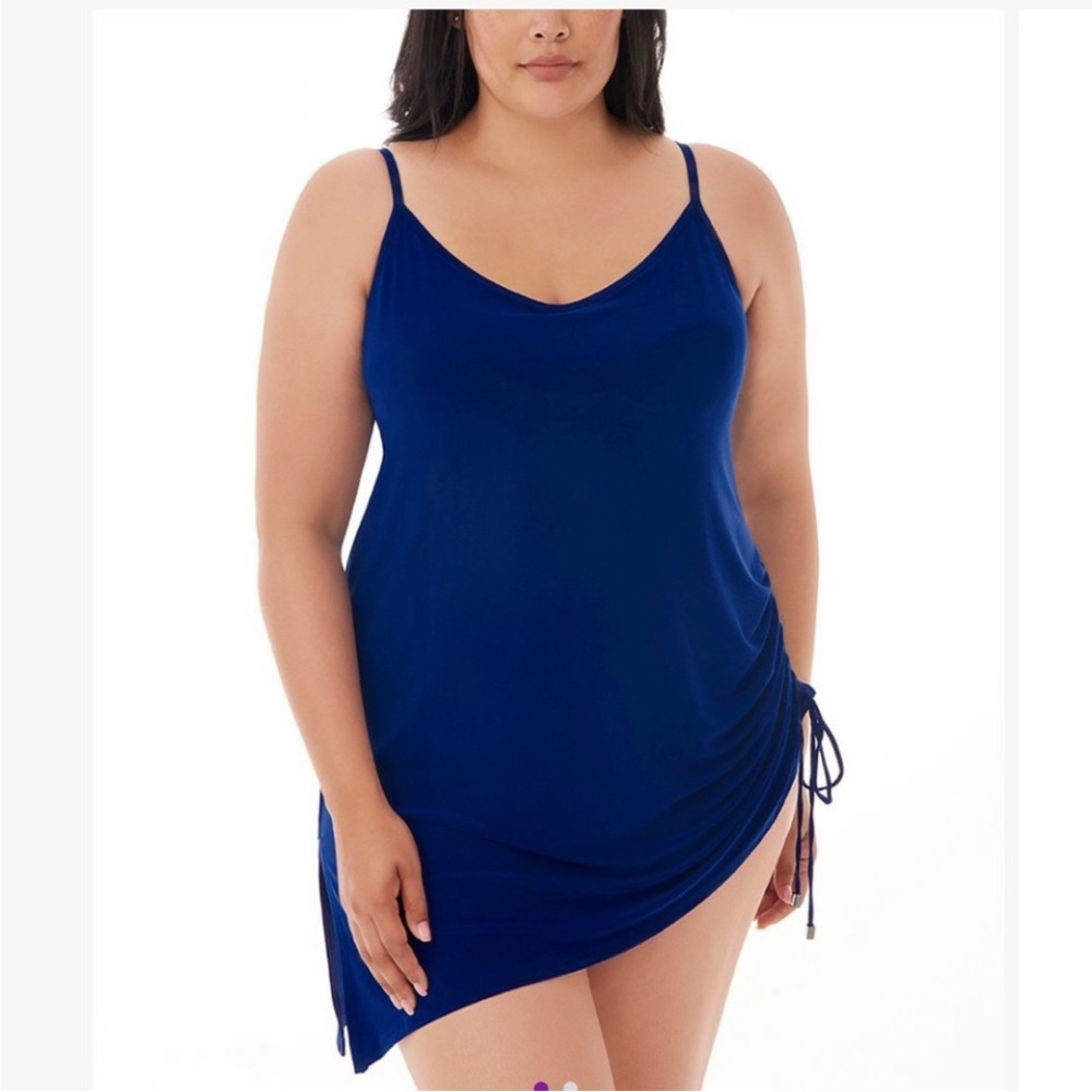 NWT Magicsuit Indigo Blue One Piece Modest Swimsuit Swimdress *NEW* Size 18W